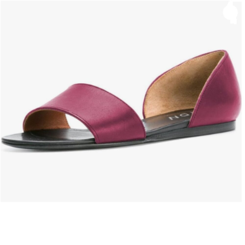 YDN Fuchsia Comfy Peep Toe D'Orsay Casual Sandals Slip on Daily Walking Shoe